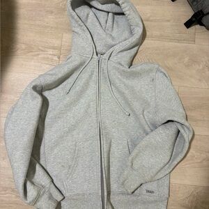 Aritzia Gray Zip-Up Hoodie
